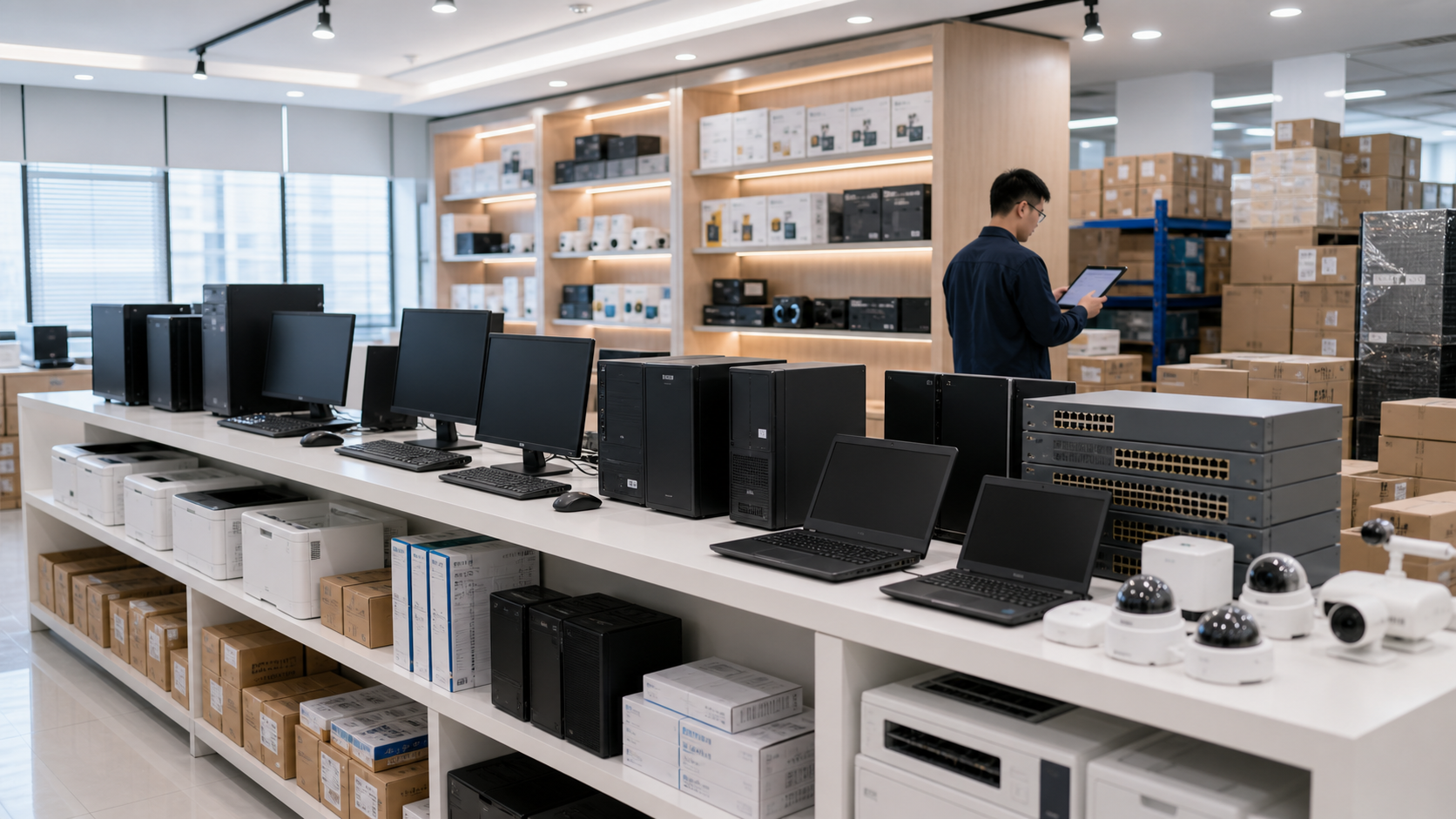 软硬件设备展示与分销场景